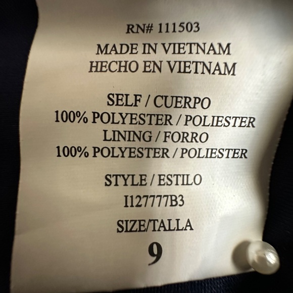 As U Wish Women' 9 Navy Sleeveless Round Neck Lined Chiffon Mini Dress - Picture 15 of 16